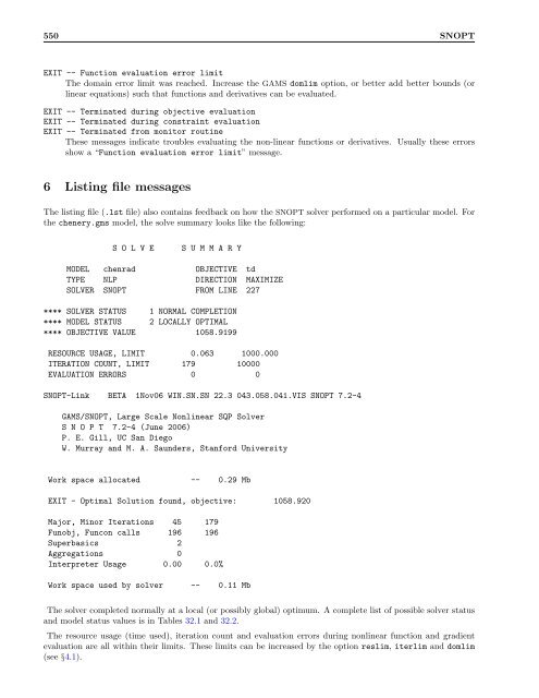 GAMS â The Solver Manuals - Available Software