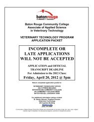 incomplete or late applications will not be accepted - Baton Rouge ...
