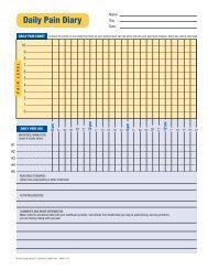 Daily Pain Diary - Partners Against Pain