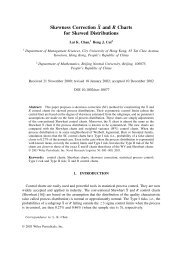 Skewness Correction X and R Charts for Skewed Distributions