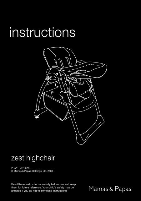 instructions Mamas Papas