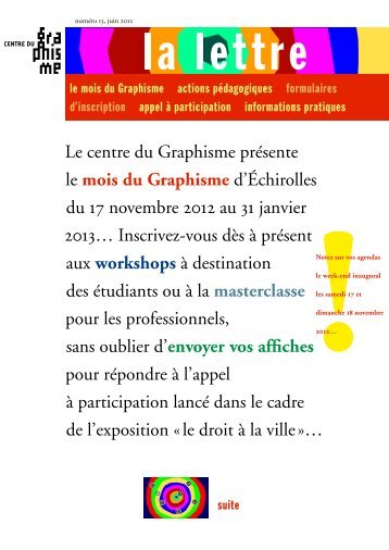 La lettre du centre du Graphisme d'Échirolles, juin 2012