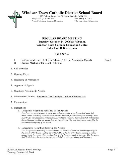 Windsor-Essex Catholic District School Board AUDIT COMMITTEE ...