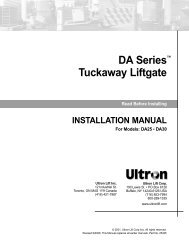 DA Series Tuckaway Liftgate INSTALLATION MANUAL For ... - Waltco