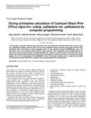 Drying schedules calculation of Camiyani Black Pine - African ...