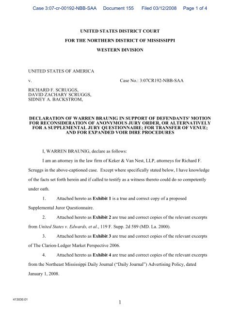 here's an affidavit that was filed in court on the 12th - Insurance ...