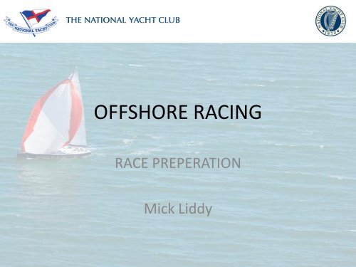 Mick Liddy OFFSHORE RACING - ISORA