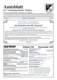 Kalenderwoche 46 - Verbandsgemeinde Waldsee