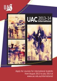 UAC 2014 International booklet - Universities Admissions Centre