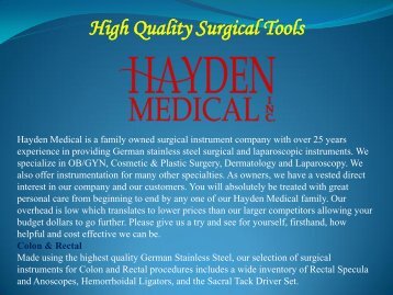 High Quality Surgical Tools