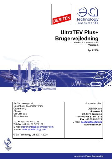 UltraTEV Plus+ Brugervejledning - DESITEK A/S