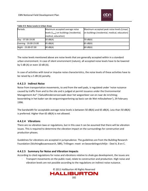 Notional Field Development Final Report - EBN