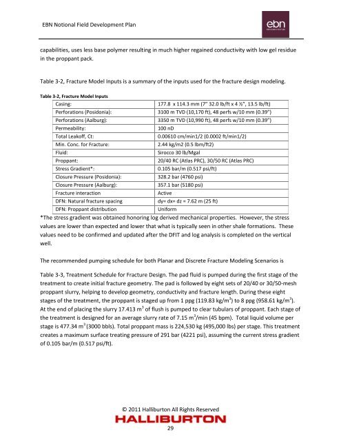 Notional Field Development Final Report - EBN