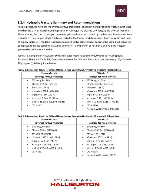 Notional Field Development Final Report - EBN