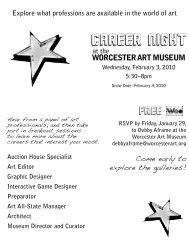 flyer - Worcester Art Museum