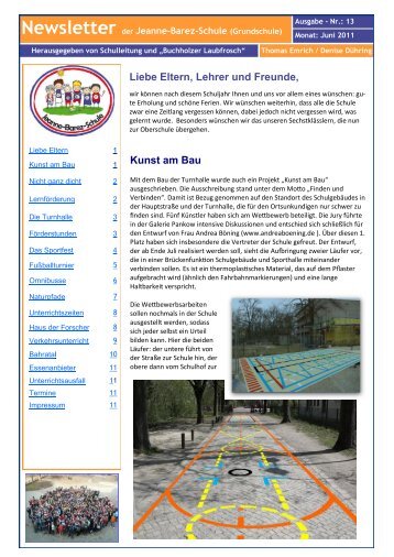 Newsletter 13 (pdf) - Jeanne-Barez-Schule