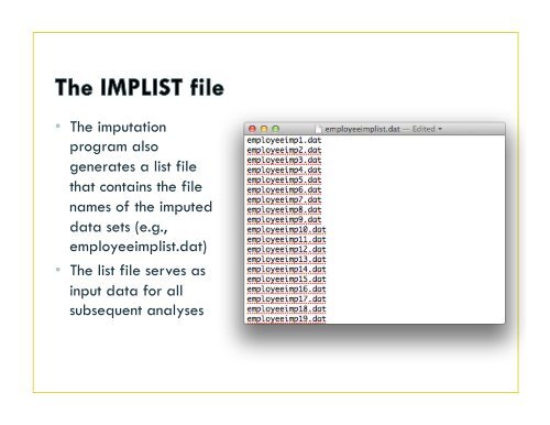 Multiple Imputation in Mplus