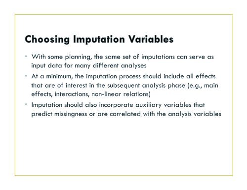 Multiple Imputation in Mplus