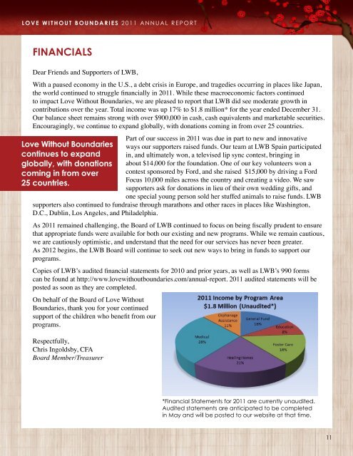 AnnuAl report - Love Without Boundaries