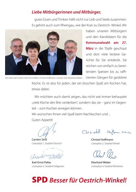 Kochbuch der SPD Oestrich-Winkel