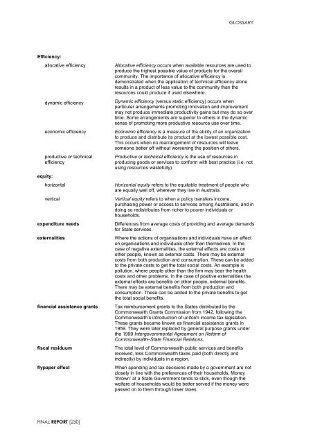 Garnaut Fitzgerald Review of Commonwealth-State Funding