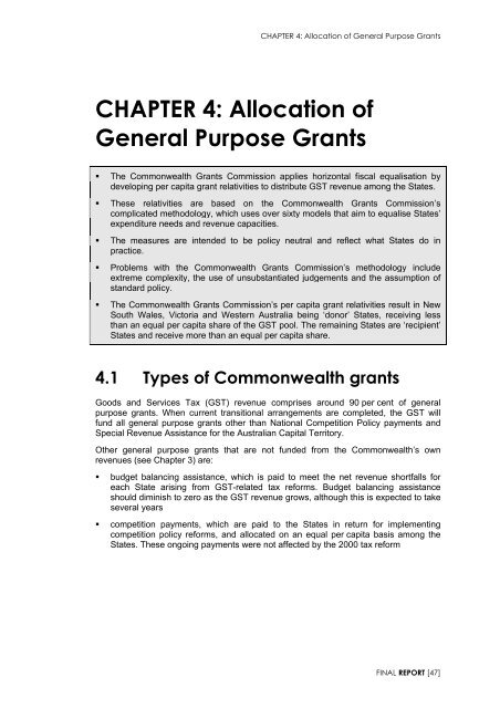 Garnaut Fitzgerald Review of Commonwealth-State Funding