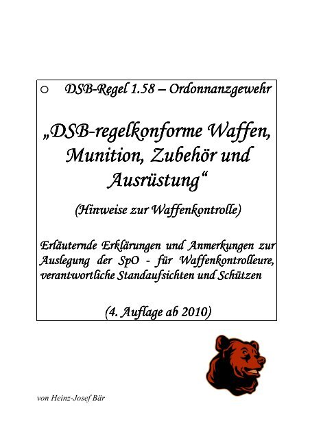 DSB-Regel 1.58 - Allgemeine SchÃ¼tzengesellschaft Euskirchen