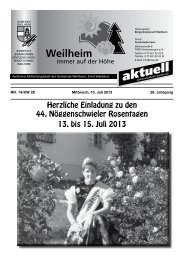 2013 Mitteilungsblatt Nr. 14 - Gemeinde Weilheim / Baden