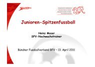 Junioren-Spitzenfussball SFV Referat - Bündner Fussballverband