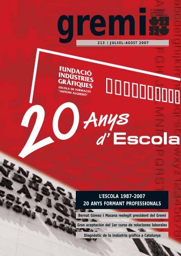 L'ESCOLA 1987-2007 20 ANYS FORMANT ... - gremi.net
