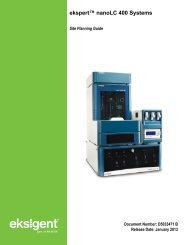 ekspert nanoLC 400 Systems Site Planning Guide - Eksigent