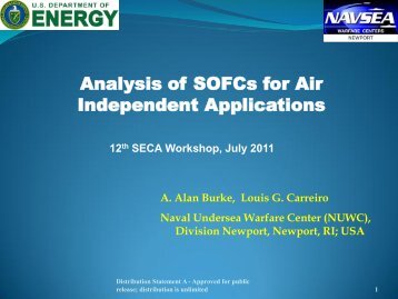 Analysis of SOFCs for Air Independent Applications