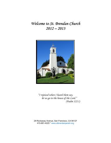 Welcome Booklet - St. Brendan Parish