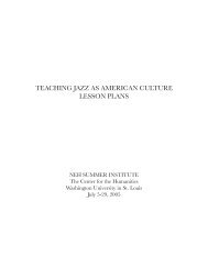 teaching jazz as american culture lesson plans - The Center for the ...