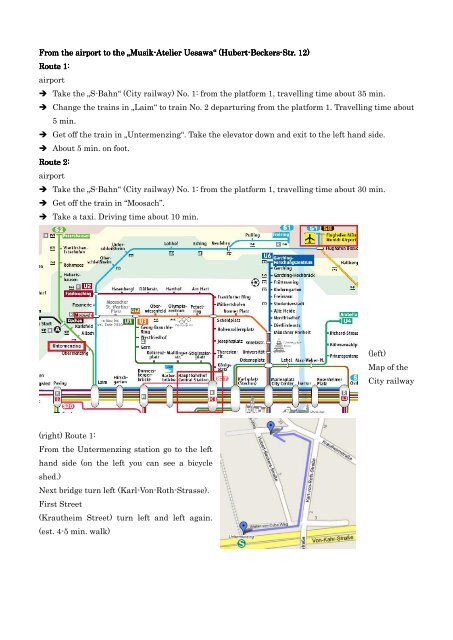 from the airport to Uesawa (PDF) - Musik-Atelier Uesawa