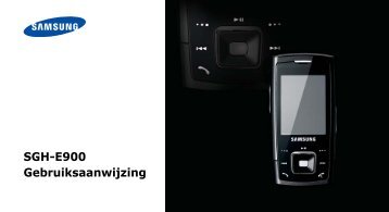 SGH-E900 Gebruiksaanwijzing - T-Mobile Toestelhulp