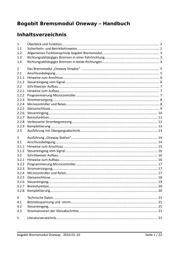 Bedienungsanleitung (Aufbau und Anschluss) (PDF) - bogobit