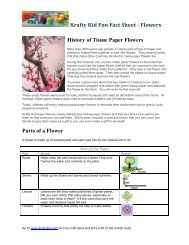 Krafty Kid Fun Fact Sheet - Flowers History of Tissue Paper Flowers ...