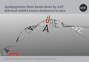Apolipoprotein B100 knock-down by AAV- delivered shRNA ... - Inserm