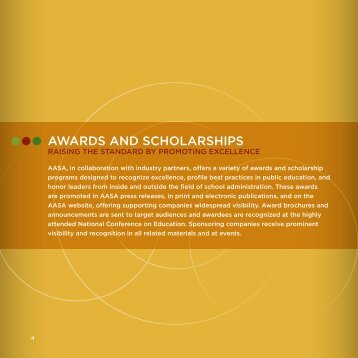 awardS and SCholarShipS - American Association of School ...