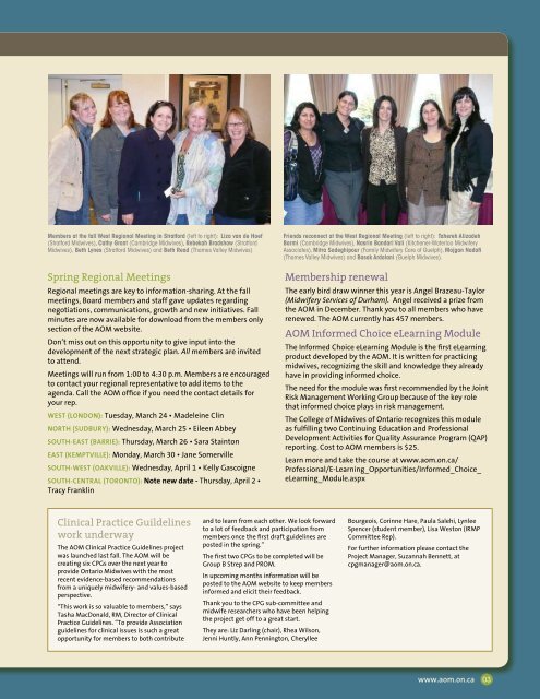 Winter 2009 - Association of Ontario Midwives