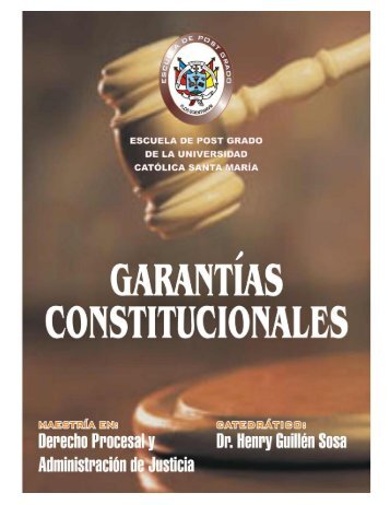 GarantÃ­as Constitucionales - Universidad CatÃ³lica de Santa MarÃ­a