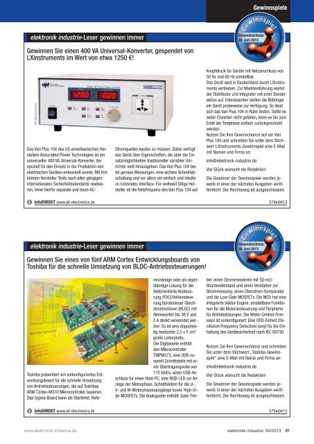 PDF-Ausgabe herunterladen (32.6 MB) - elektronik industrie