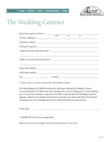 The Wedding Contract - Bean Town Ranch