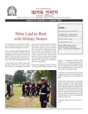 Nitin Laid to Rest - Assam.Org