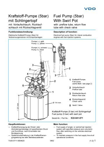 Kraftstoff-Pumpe (5bar) mit Schlingertopf Fuel Pump ... - Motor-Talk