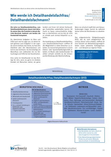 Merkblatt: Berufsinfo (PDF, 143 kb) - KV  Schweiz