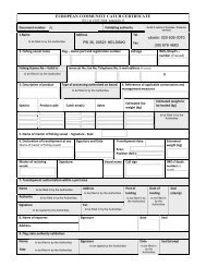 EUROPEAN COMMUNITY CATCH CERTIFICATE - Pollmann