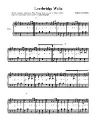 sheet music - Alan Zisman