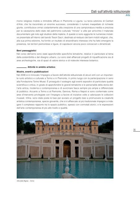 Rapporto annuale 2006 - Compagnia di San Paolo